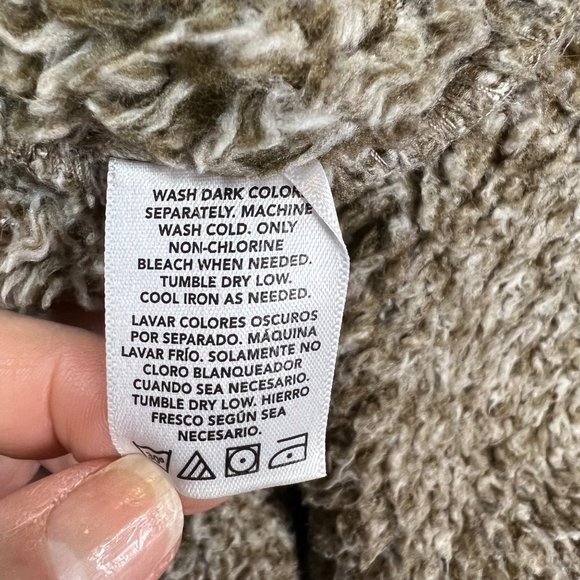 Alpine Sherpa Jacket Mens Members Mark Sweater 2XL Putty Brown Pullover 1/4 Zip - Picture 8 of 8